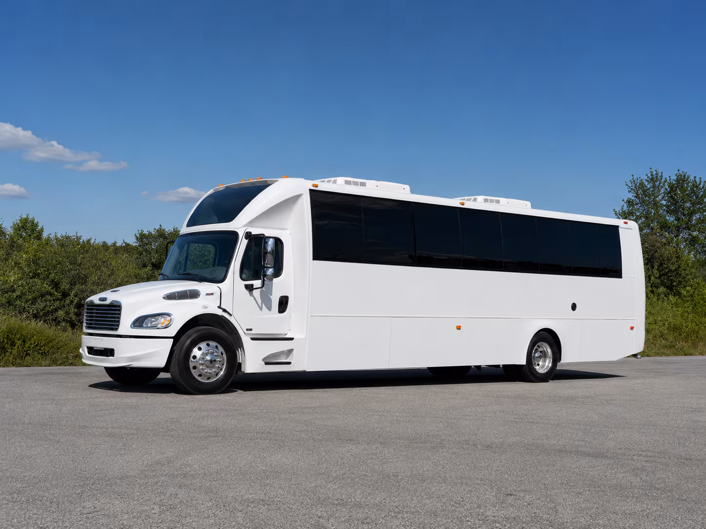 Passenger seating aboard a party bus rental serving Spokane