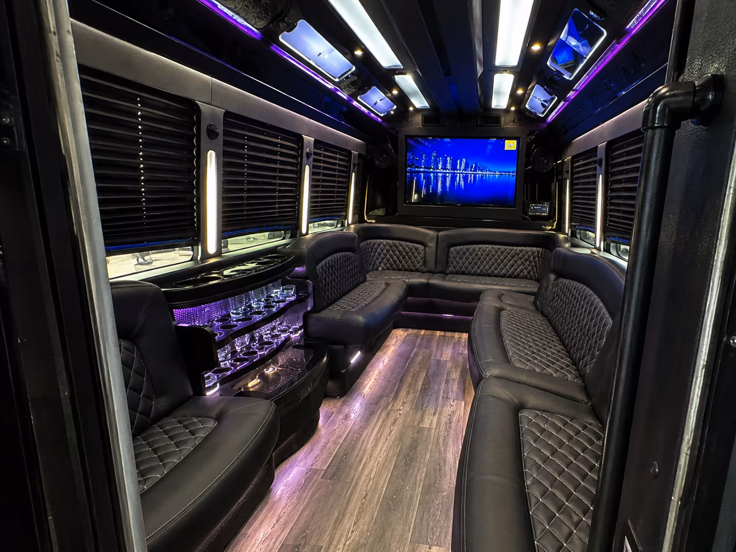 Spokane Birthday, Sweet 16, & Quinceañera Transportation party bus exterior