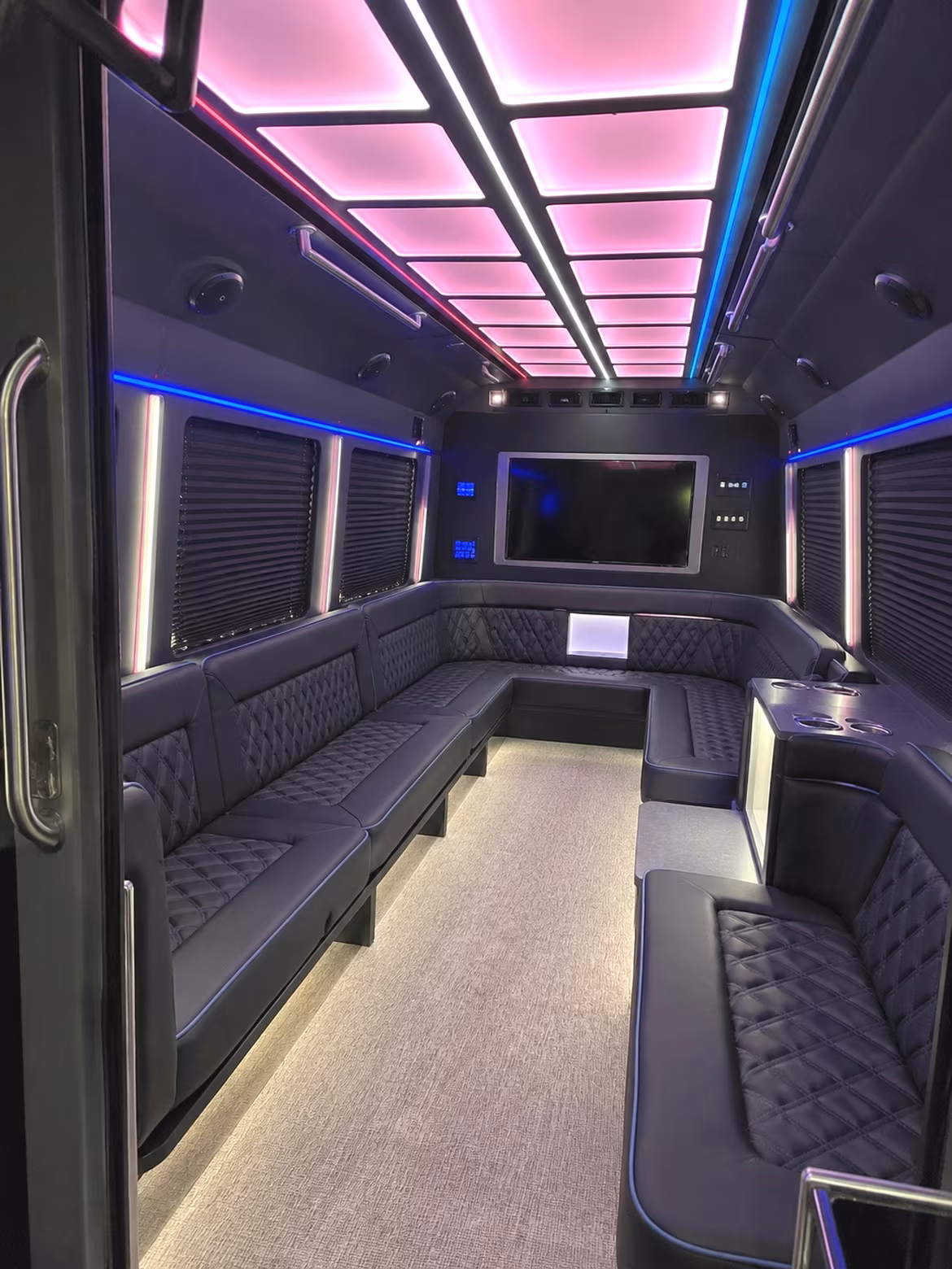 Spokane Private Event Transportation party bus interior