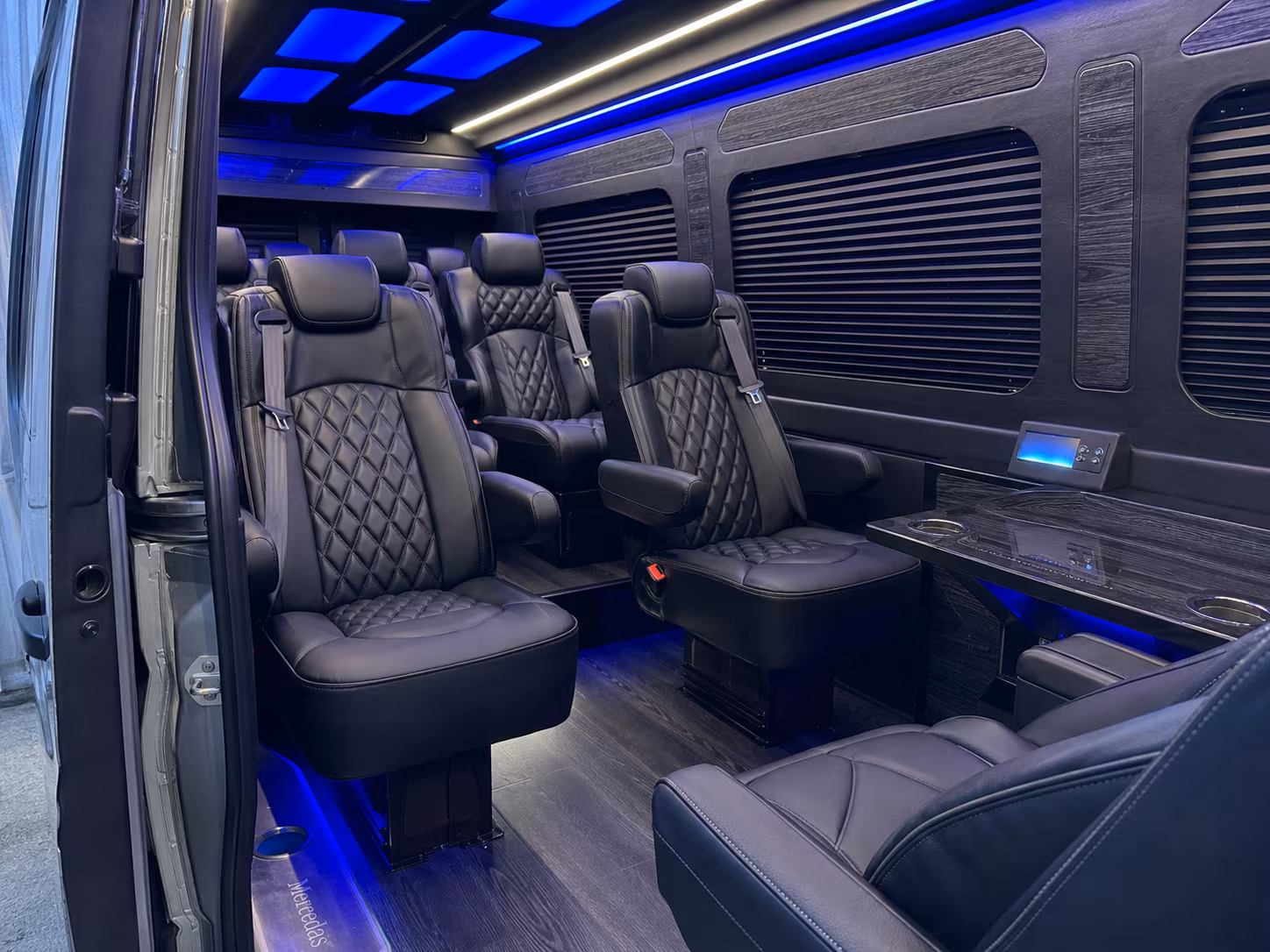 Spokane School Event Transportation party bus interior