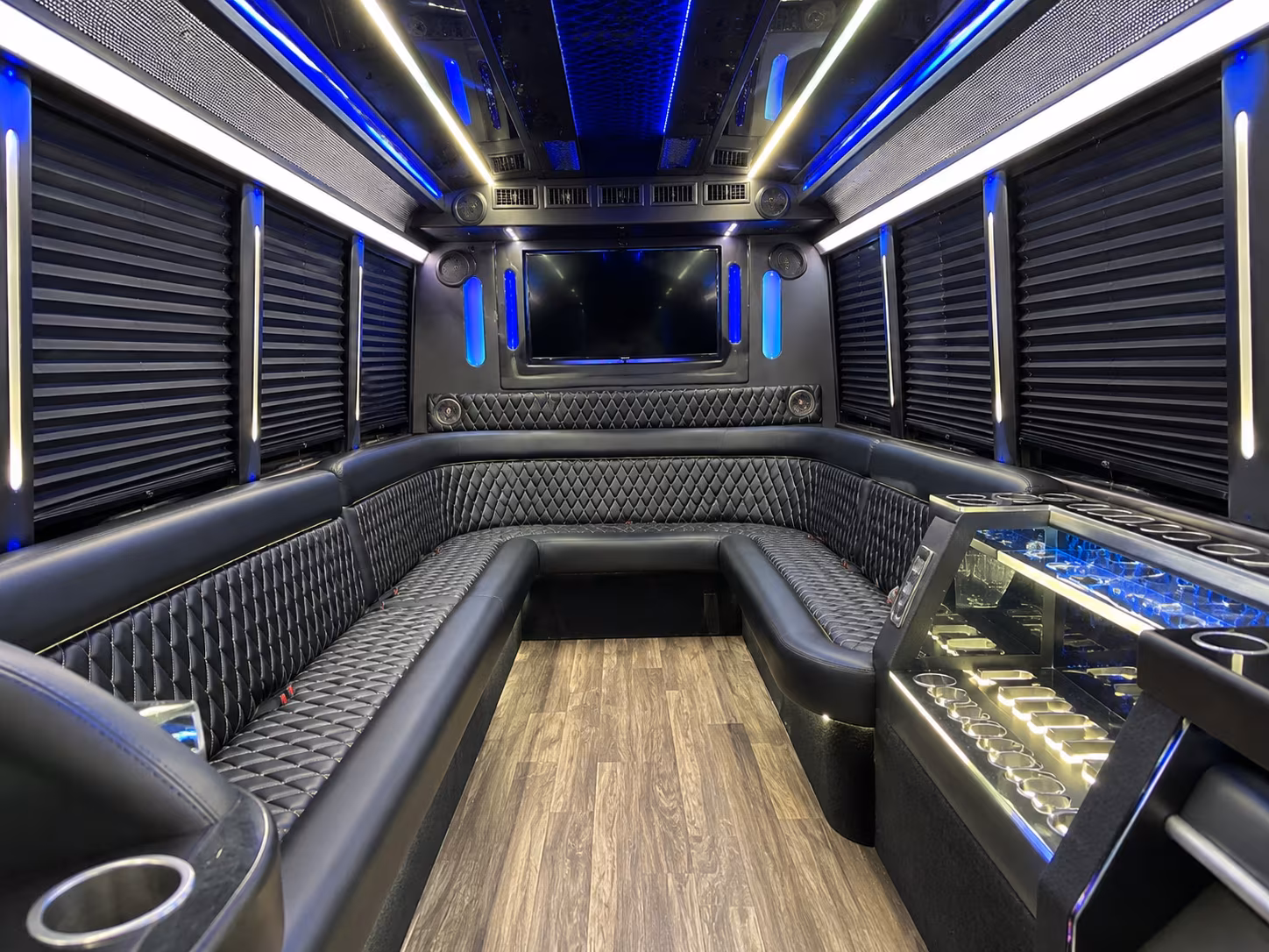 Spokane Winery Tour & Pub Crawl Transportation party bus interior