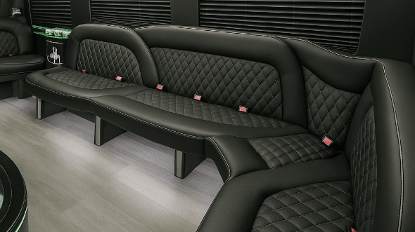 Interior of Charter Bus Company Pasco's 18 Passenger Party Bus in Pasco