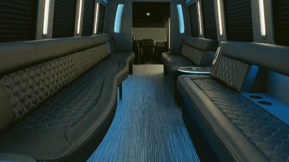 Interior of Charter Bus Company Bellevue's 20 Passenger Party Bus in Bellevue