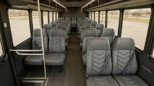 Interior of Charter Bus Company Spokane's 28 Passenger Minibus in Spokane