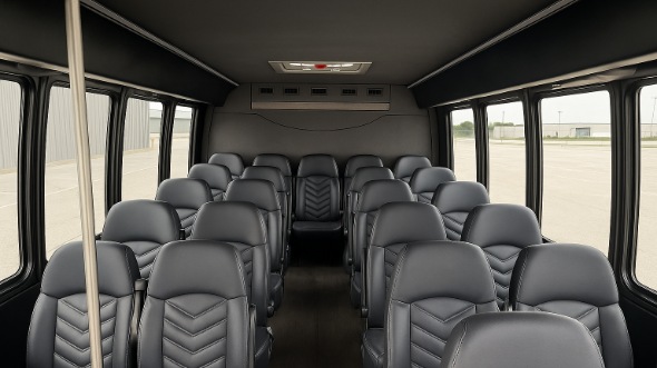 Interior of Charter Bus Company Spokane's 30 Passenger Minibus in Spokane