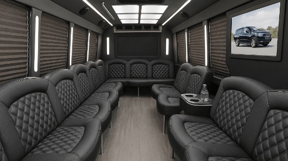 Interior of Charter Bus Company Bellevue's 30 Passenger Party Bus in Bellevue
