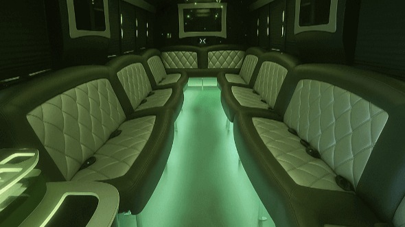 Interior of Charter Bus Company Yakima's 30 Passenger Party Bus in Yakima