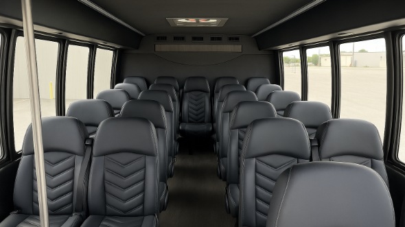 Interior of Charter Bus Company Spokane's 35 Passenger Mini Bus in Spokane