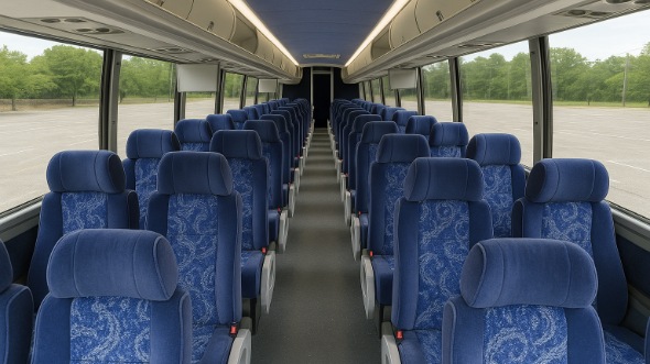 Interior of Charter Bus Company Spokane's 40 Passenger Charter Bus in Spokane
