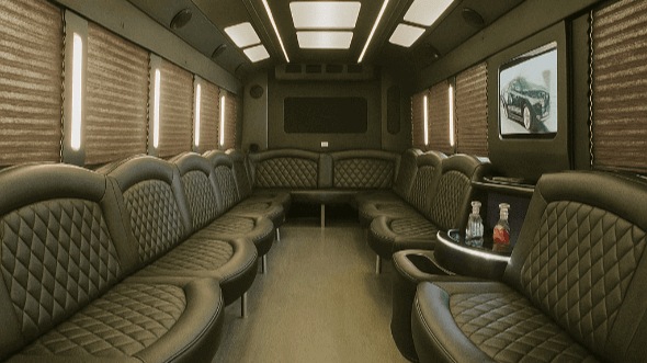 Interior of Charter Bus Company Pasco's 40 Passenger Party Bus in Pasco