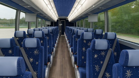 Interior of Charter Bus Company Spokane's 44 Passenger Charter Bus in Spokane