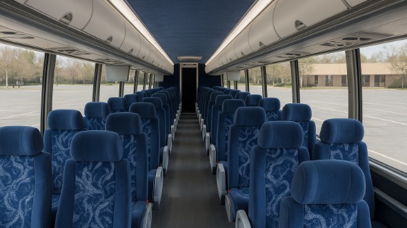 Interior of Charter Bus Company Spokane's 48 Passenger Charter Bus in Spokane