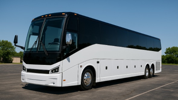 Exterior of Charter Bus Company Bellevue's 50 Passenger Party Bus in Bellevue