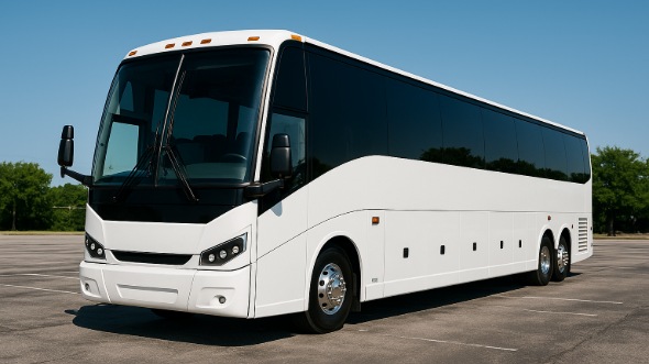 Exterior of Charter Bus Company Redmond's 50 Passenger Party Bus in Redmond